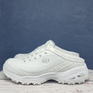 Skechers | EUC D'Lites Resilient Chunky White Slip-On Mule Sneakers Size 7.5